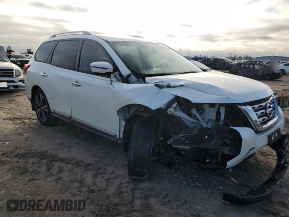2020 Nissan Pathfinder Platinum with VIN 5N1DR2DN4LC636072, listed as a Copart auction lot 85895634 with 62,497 mi miles and Salvage title. Bid and sale history available at DreamBid. Image 4.