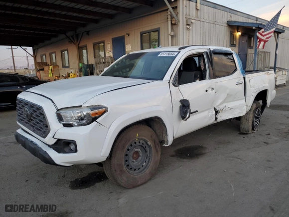 2021 Toyota Tacoma 2WD SR5 with VIN 3TMAZ5CN1MM145520, listed as a Copart auction lot 85115654 with 0 mi miles and Salvage Title. Bid and sale history available at carsss.com. Image 1.