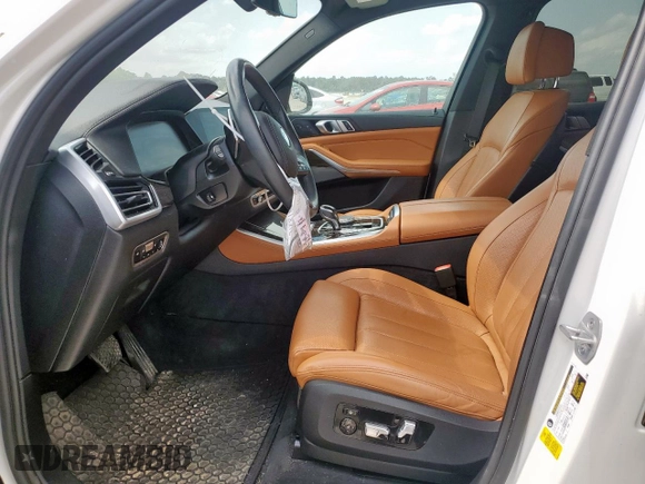 2021 BMW X5 sDrive40i with VIN 5UXCR4C06M9F56578, listed as a Copart auction lot 58218315 with 69,927 mi miles and Salvage title. Bid and sale history available at DreamBid. Image 7.