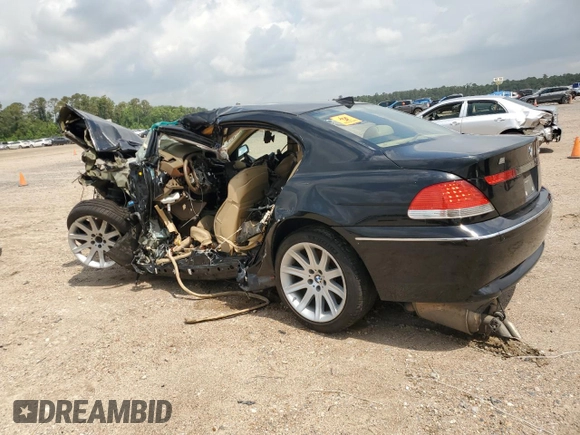 2003 BMW 7 Series 745Li with VIN WBAGN63453DR14935, listed as a Copart auction lot 53914495 with Not provided miles and Non repairable. Bid and sale history available at DreamBid. Image 2.