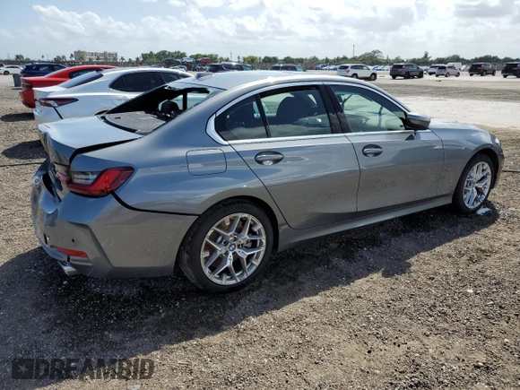 2025 BMW 3 Series 330i with VIN 3MW69CW05S8F32987, listed as a Copart auction lot 51054715 with 1,613 mi miles and Clean Title. Bid and sale history available at carsss.com. Image 3.