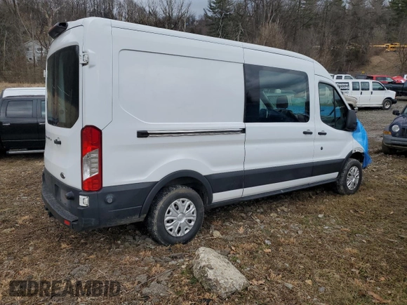 2019 Ford Transit with VIN 1FTYR2CM9KKA74334, listed as a Copart auction lot 45215585 with 80,188 mi miles and Salvage Title. Bid and sale history available at carsss.com. Image 3.