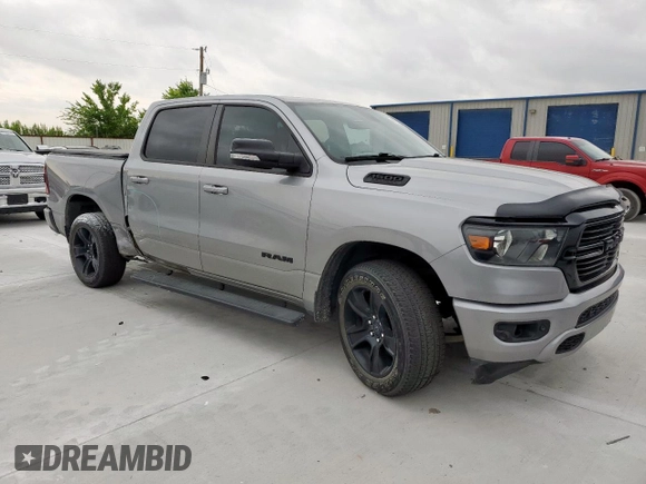 2021 Ram 1500 Lone Star with VIN 1C6RREFTXMN501408, listed as a Copart auction lot 58558545 with 50,076 mi miles and Salvage title. Bid and sale history available at DreamBid. Image 4.