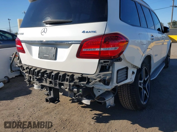 2017 Mercedes-Benz GLS 550 with VIN 4JGDF7DE2HA784150, listed as a IAAI auction lot 41666643 with 88,654 mi miles and . Bid and sale history available at DreamBid. Image 6.