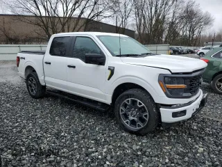 2024 Ford F-150 STX with VIN 1FTEW2LP0RKD27766, listed as a Copart auction lot 52286875 with 9,880 mi miles and Salvage Title. Bid and sale history available at carsss.com. Image 4.