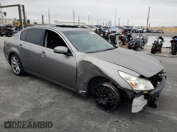 2007 Infiniti G35 Journey with VIN JNKBV61E07M713991, listed as a Copart auction lot 76395314 with 226,971 mi miles and Salvage Title. Bid and sale history available at DreamBid. Image 4.