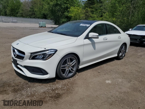 2018 Mercedes-Benz CLA 250 with VIN WDDSJ4GB9JN569377, listed as a Copart auction lot 60986445 with 89,196 mi miles and Clean title. Bid and sale history available at DreamBid. Image 1.