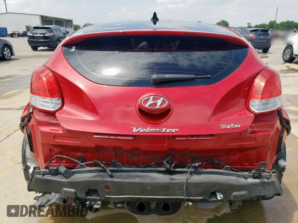 2016 Hyundai Veloster Turbo with VIN KMHTC6AE1GU273481, listed as a Copart auction lot 59571615 with 117,232 mi miles and Salvage title. Bid and sale history available at DreamBid. Image 6.