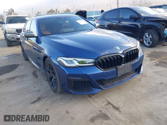 2021 BMW 5 Series M550i xDrive z VIN WBA13BK0XMCG75802, wystawiony jako IAAI lot #41503977 z przebiegiem 20 741 mil mil oraz . Historia ofert i sprzedaży dostępna na DreamBid. Obrazek 1.