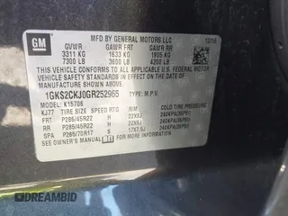 2016 GMC Yukon Denali with VIN 1GKS2CKJ0GR252965, listed as a IAAI auction lot 41628897 with 109,828 mi miles. Bid and sale history available at carsss.com. Image 9.
