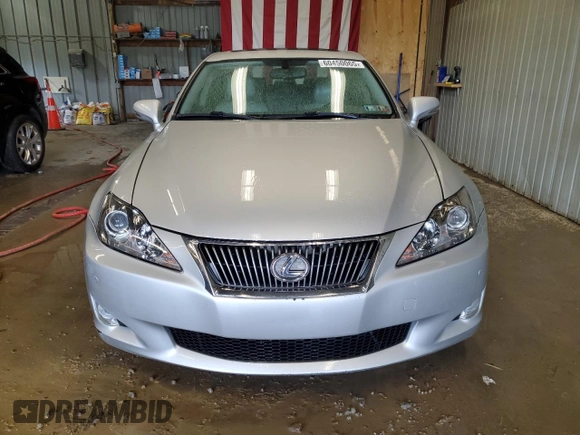 2009 Lexus IS 250 with VIN JTHCK262295028568, listed as a Copart auction lot 60450065 with 106,387 mi miles and Salvage title. Bid and sale history available at DreamBid. Image 5.