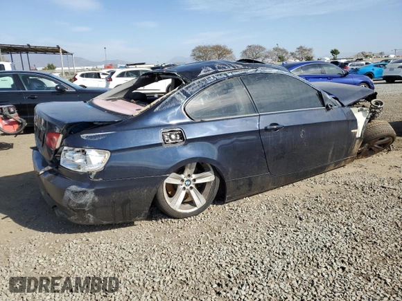 2007 BMW 3 Series 335i with VIN WBAWB73577P033998, listed as a Copart auction lot 46183325 with 97,464 mi miles and Salvage Title. Bid and sale history available at carsss.com. Image 3.