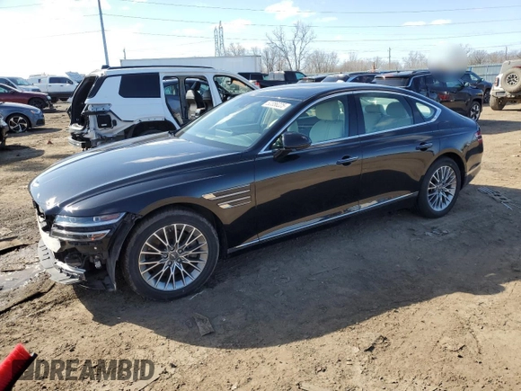 2021 Genesis G80 2.5T z VIN KMTGB4SC7MU046691, wystawiony jako Copart lot #52356225 z przebiegiem 24 503 mil mil oraz Czysty tytuł • Clean title. Historia ofert i sprzedaży dostępna na DreamBid. Obrazek 1.