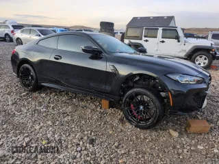 2024 BMW M4 Competition xDrive with VIN WBS43AZ01RCN32279, listed as a Copart auction lot 83444934 with 12,878 mi miles and Salvage Title. Bid and sale history available at carsss.com. Image 4.