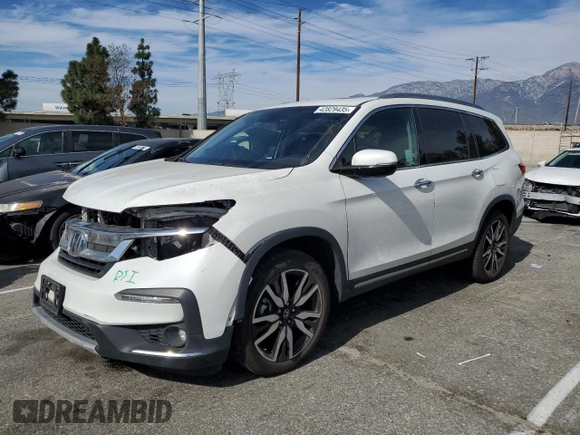 2021 Honda Pilot Elite with VIN 5FNYF6H02MB029791, listed as a Copart auction lot 42829435 with 54,403 mi miles and Salvage Title. Bid and sale history available at DreamBid. Image 1.