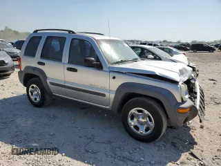 2003 Jeep Liberty Sport with VIN 1J4GK48K73W725175, listed as a Copart auction lot 53801155 with 104,727 mi miles and Salvage Title. Bid and sale history available at DreamBid. Image 4.