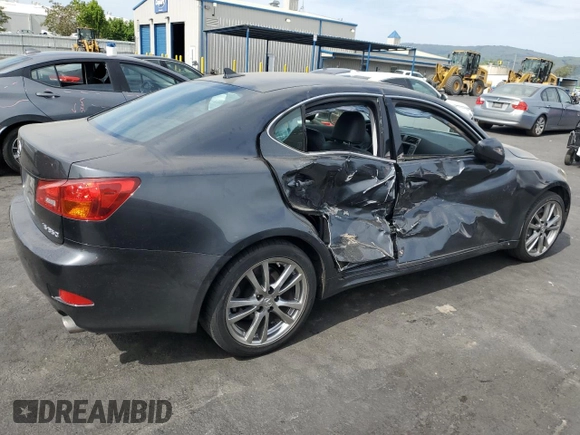 2008 Lexus IS 350 with VIN JTHBE262582013646, listed as a Copart auction lot 53187215 with 130,826 mi miles and Clean title. Bid and sale history available at DreamBid. Image 3.