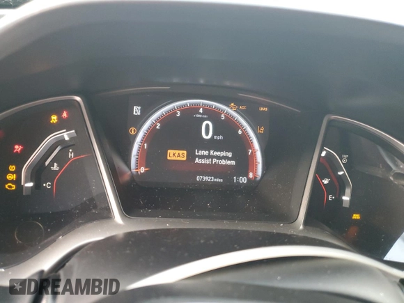 2020 Honda Civic LX with VIN 19XFC2F68LE004530, listed as a Copart auction lot 57691495 with 73,923 mi miles and Non repairable. Bid and sale history available at DreamBid. Image 9.