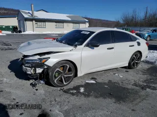 2019 Honda Accord Sedan Sport 1.5T with VIN 1HGCV1F38KA044834, listed as a Copart auction lot 41991345 with 0 mi miles and Salvage Title. Bid and sale history available at carsss.com. Image 1.