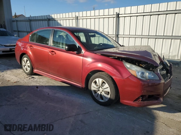2013 Subaru Legacy 2.5i with VIN 4S3BMAA66D1013390, listed as a Copart auction lot 80126604 with 154,530 mi miles and Salvage title. Bid and sale history available at DreamBid. Image 4.