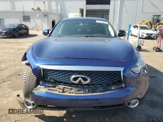 2017 Infiniti QX70 with VIN JN8CS1MU5HM143836, listed as a Copart auction lot 54615055 with 73,395 mi miles and Salvage title. Bid and sale history available at DreamBid. Image 5.