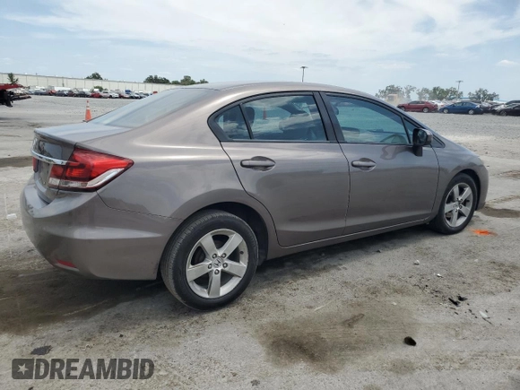 2015 Honda Civic LX with VIN 19XFB2F58FE034450, listed as a Copart auction lot 54475435 with 162,242 mi miles and Salvage Title. Bid and sale history available at carsss.com. Image 3.