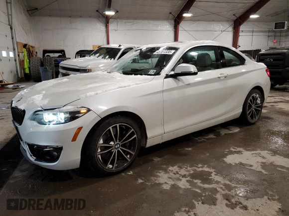 2021 BMW 2 Series 230i xDrive with VIN WBA2J3C07M7H38474, listed as a Copart auction lot 45351335 with 11,168 mi miles and Salvage Title. Bid and sale history available at carsss.com. Image 1.