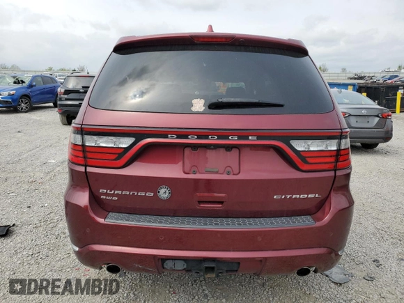 2017 Dodge Durango Citadel с VIN 1C4RDJEG6HC806023, выставлен на аукционе Copart как лот 53394455 с пробегом 118 803 миль миль и Списание • Salvage title. История ставок и продаж доступна на DreamBid. Изображение 6.