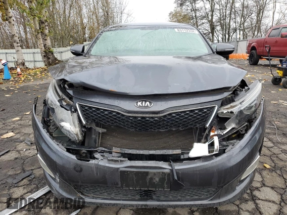 2015 Kia Optima LX with VIN KNAGM4A74F5622891, listed as a Copart auction lot 83112334 with Not Provided miles and Salvage Title. Bid and sale history available at carsss.com. Image 5.