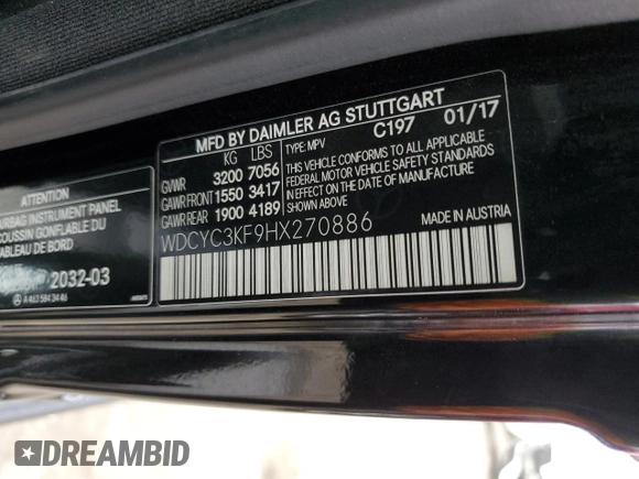 2017 Mercedes-Benz G 550 z VIN WDCYC3KF9HX270886, wystawiony jako Copart lot #86125264 z przebiegiem 90 343 mil mil oraz Szkody całkowita. Historia ofert i sprzedaży dostępna na DreamBid. Obrazek 13.