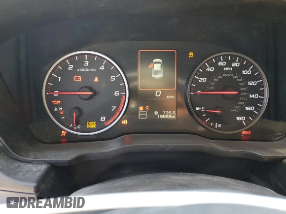 2022 Subaru WRX with VIN JF1VBAA69N9018479, listed as a Copart auction lot 45323865 with 19,959 mi miles and Salvage Title. Bid and sale history available at carsss.com. Image 9.