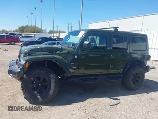 2020 Jeep Wrangler Unlimited Sahara High Altitude with VIN 1C4HJXEG8LW283103, listed as a IAAI auction lot 41830769 with 39,447 mi miles and . Bid and sale history available at DreamBid. Image 14.