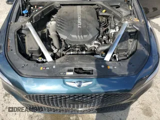 2022 Genesis G70 3.3T with VIN KMTG54TE9NU084593, listed as a Copart auction lot 80367864 with 27,100 mi miles and Salvage Title. Bid and sale history available at DreamBid. Image 11.