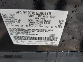 2016 Ford Explorer с VIN 1FM5K8B84GGA17253, выставлен на аукционе IAAI как лот 42706559 с пробегом 165 250 миль миль и . История ставок и продаж доступна на DreamBid. Изображение 9.