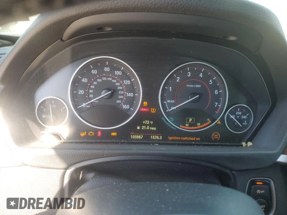 2015 BMW 3 Series 335i xDrive with VIN WBA3B9G58FNR93124, listed as a Copart auction lot 73853504 with 105,967 mi miles and Salvage Title. Bid and sale history available at carsss.com. Image 9.