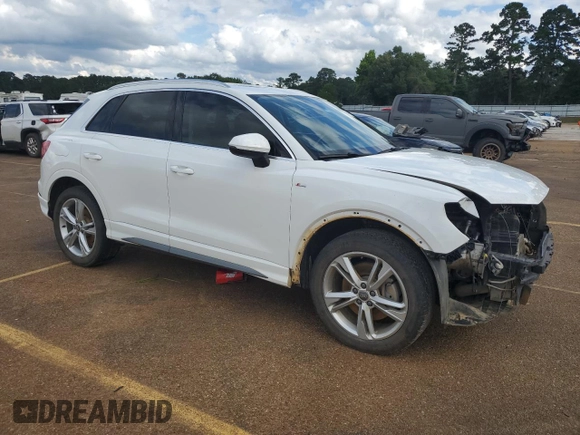 2020 Audi Q3 S line Premium with VIN WA1DECF32L1104309, listed as a Copart auction lot 57162424 with 68,523 mi miles and Salvage title. Bid and sale history available at DreamBid. Image 4.
