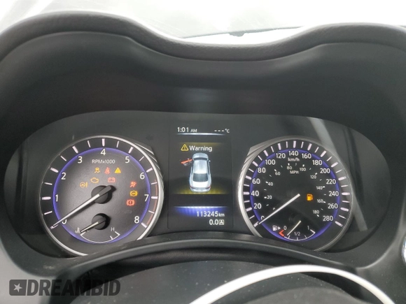 2016 Infiniti Q50 2.0t Premium with VIN JN1CV7AR5GM250313, listed as a Copart auction lot 50834625 with 113,245 mi miles and Salvage Title. Bid and sale history available at carsss.com. Image 9.