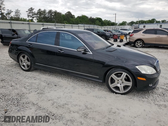 2007 Mercedes-Benz S 550 with VIN WDDNG71X47A121193, listed as a Copart auction lot 54193185 with 233,090 mi miles and Salvage Title. Bid and sale history available at DreamBid. Image 4.