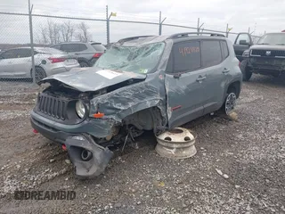 2016 Jeep Renegade Trailhawk with VIN ZACCJBCT1GPE21919, listed as a IAAI auction lot 41928423 with 80,982 mi miles and . Bid and sale history available at carsss.com. Image 2.