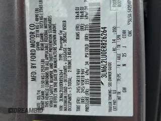 2014 Lincoln MKZ Hybrid with VIN 3LN6L2LU0ER826264, listed as a Copart auction lot 61228035 with 66,857 mi miles and Salvage title. Bid and sale history available at DreamBid. Image 12.