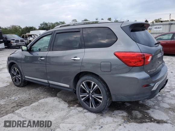 2018 Nissan Pathfinder Platinum with VIN 5N1DR2MM0JC648997, listed as a Copart auction lot 72800184 with 145,940 mi miles and Salvage title. Bid and sale history available at DreamBid. Image 2.