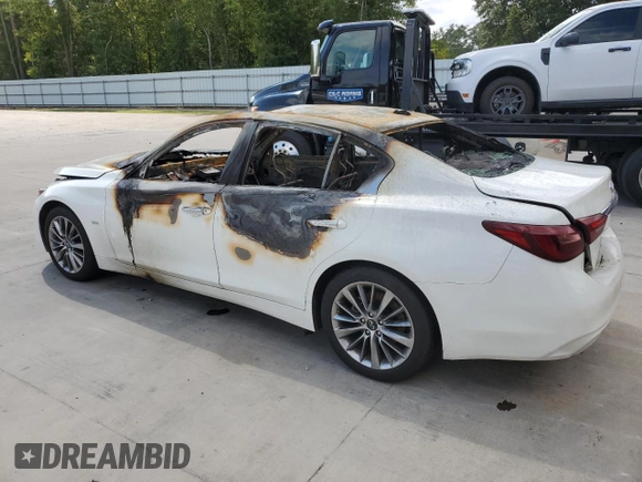 2020 Infiniti Q50 Pure z VIN JN1EV7AP1LM206584, wystawiony jako Copart lot #71473254 z przebiegiem Nie podano mil oraz Szkoda całkowita • Salvage title. Historia ofert i sprzedaży dostępna na DreamBid. Obrazek 2.