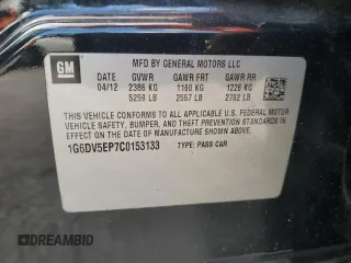 2012 Cadillac CTS-V z VIN 1G6DV5EP7C0153133, wystawiony jako Copart lot #76291684 z przebiegiem 67 696 mil mil oraz Szkoda całkowita • Salvage title. Historia ofert i sprzedaży dostępna na DreamBid. Obrazek 12.