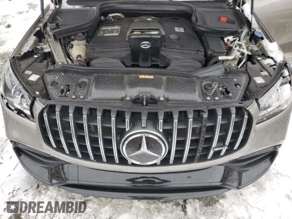 2021 Mercedes-Benz GLS with VIN 4JGFF8KE4MA367320, listed as a Copart auction lot 89048485 with 57,920 mi miles and Salvage Title. Bid and sale history available at carsss.com. Image 12.