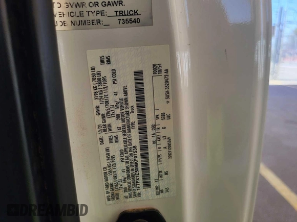 2021 Ford F-150 XL with VIN 1FTFX1E50MKF07538, listed as a IAAI auction lot 42785487 with 97,454 mi miles and . Bid and sale history available at DreamBid. Image 21.