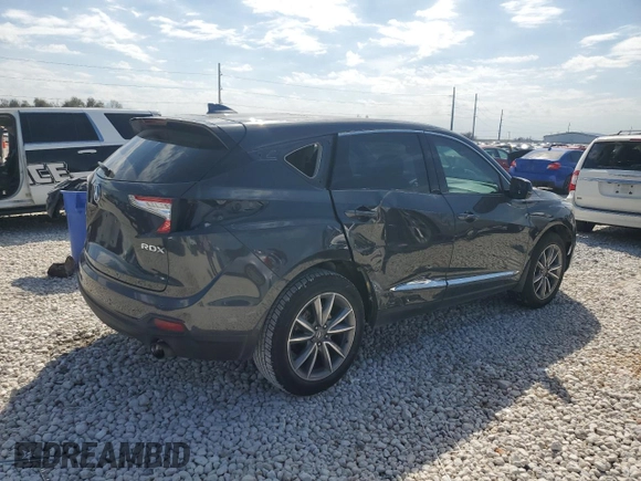 2019 Acura RDX w/Technology Pkg with VIN 5J8TC1H56KL010321, listed as a Copart auction lot 46995715 with 128,088 mi miles and Salvage Title. Bid and sale history available at carsss.com. Image 3.