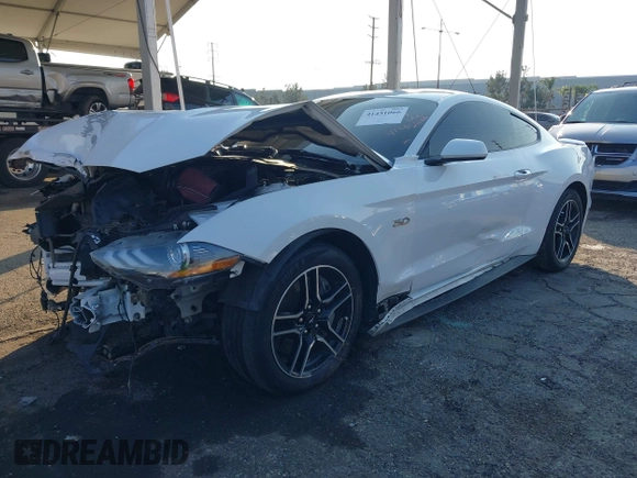 2021 Ford Mustang GT with VIN 1FA6P8CF1M5110879, listed as a IAAI auction lot 41451066 with 61,243 mi miles and . Bid and sale history available at DreamBid. Image 17.