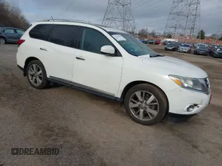 2014 Nissan Pathfinder Platinum z VIN 5N1AR2MN7EC690536, wystawiony jako IAAI lot #41815660 z przebiegiem 161 754 mil mil oraz . Historia ofert i sprzedaży dostępna na DreamBid. Obrazek 1.