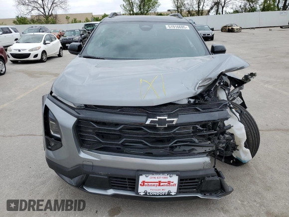 2025 Chevrolet Equinox FWD RS with VIN 3GNAXLEG8SL152533, listed as a Copart auction lot 51916695 with 2,697 mi miles and Salvage title. Bid and sale history available at DreamBid. Image 5.