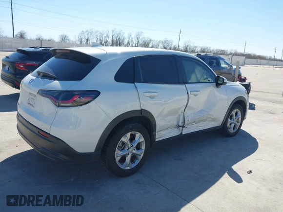 2023 Honda HR-V LX with VIN 3CZRZ1H34PM707380, listed as a IAAI auction lot 41771314 with 45,750 mi miles and . Bid and sale history available at DreamBid. Image 4.